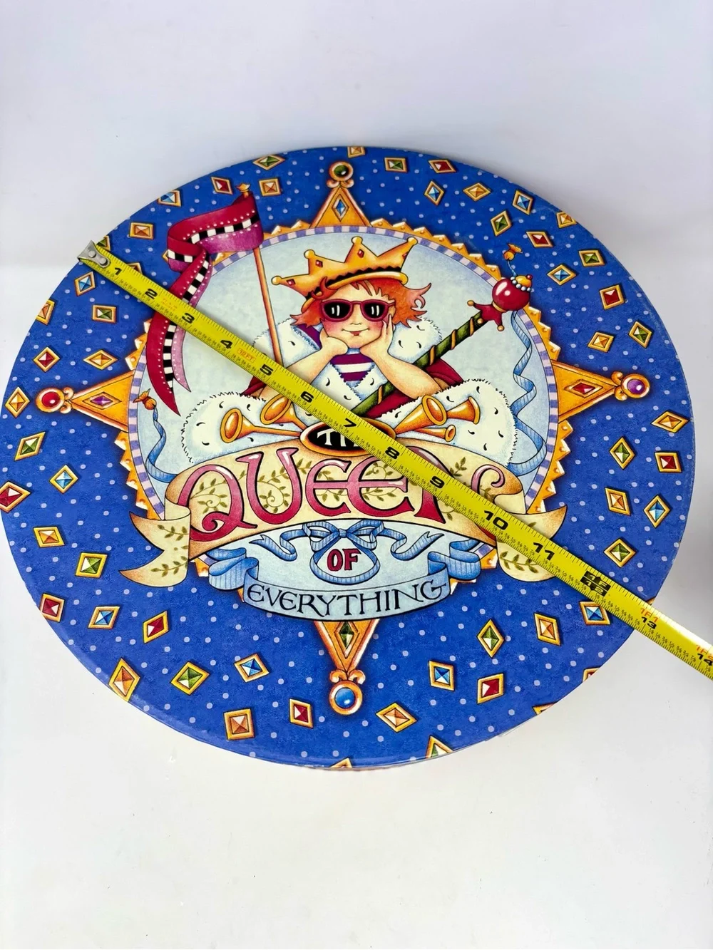 Mary Engelbreit The Queen of Everything Round Large Storage Hat Box Keepsakes